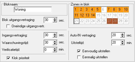 36 VERSA Plus SATEL Fig. 7. DLOADX programma: configureren van blok parameters in het Versa Structuur scherm.