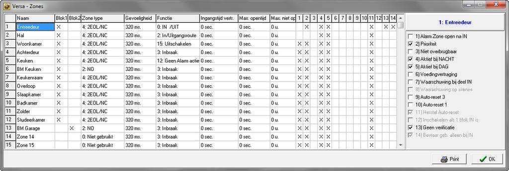 38 VERSA Plus SATEL Deze weerstandswaarden kunt u bepalen bij het configureren van de uitbreiding: DLOADX programma: Versa Structuur scherm Hardware tabblad Uitbreiding modules [naam uitbreiding],
