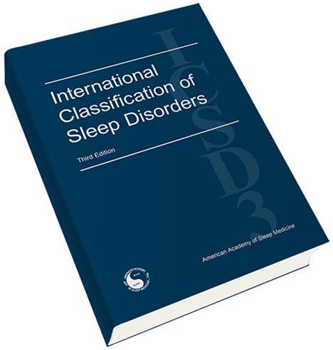 Classificatie van slaapstoornissen International Classification of Sleep Disorders (ICSD), 3rd ed., 2014.