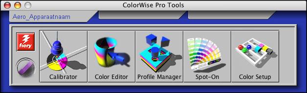 SPOT-ON 43 EEN NIEUWE VERVANGKLEUR TOEVOEGEN EN DE WAARDENAAM VOOR VERVANGING OPGEVEN 1 Start ColorWise Pro Tools en maak verbinding met de Fiery Server.