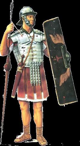 5. Het Romeinse leger De grote kracht van het Romeinse Rijk was een sterk leger.