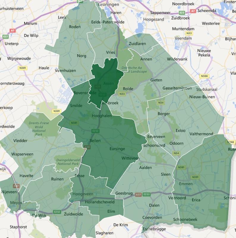 4. Beeld van de regio Beeld van regio Drenthe Regio vignettenstudie Drenthe Westerveld (80) 421 per 100.000 inwoners Meppel (227) 694 per 100.000 inwoners Noordenveld (145) 467 per 100.