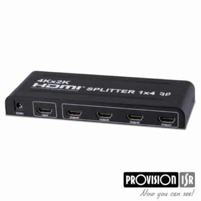 Toebehoren PR-SP102(4K) HDMI splitter 1 ingang, 2 uitgangen 4K resolutie ondersteuning compact model Voedingsspanning 5Vdc USB netadapter niet meegeleverd PR-SP104(4K)-EU HDMI