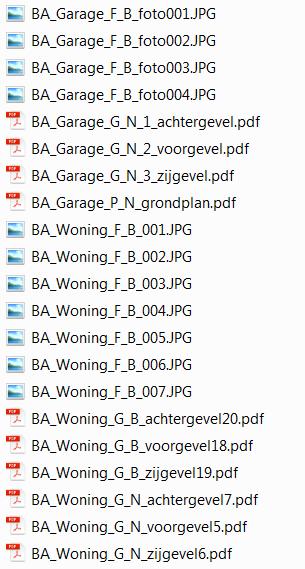 Aandachtspunten Elk voorwerp een apart plannenset.