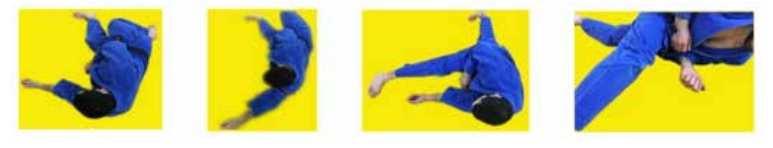 Om geen slecht voorbeeld te geven aan jonge judoka's worden simultane landingen op beide ellebogen, handen en één elleboog en één hand aanschouwd als geldig en