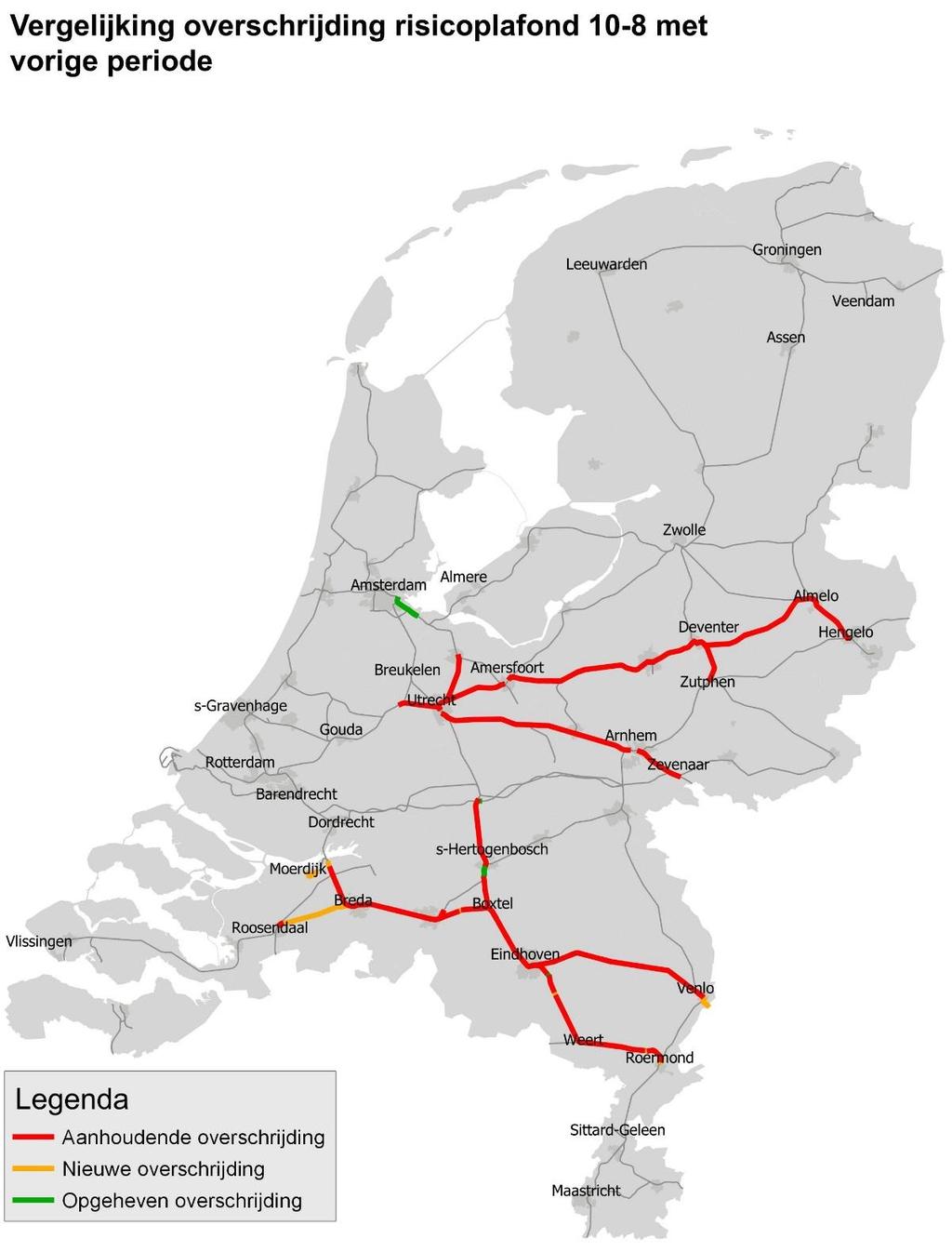 Figuur 4: Vergelijking overschrijding