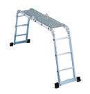 Ladders en traen/ vouwladders Multitec M Gefelste ultifunctionele ladder, 4-delig Vouwladder et wel vier functies, die zich klein laat aken o te kunnen vervoeren.