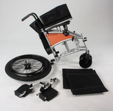 7 Transport en vervoer van de rolstoel Bij het ontwerp van uw Excel G-Explorer rolstoel is er rekening gehouden met eenvoudig kunnen vervoeren van uw rolstoel in de auto.