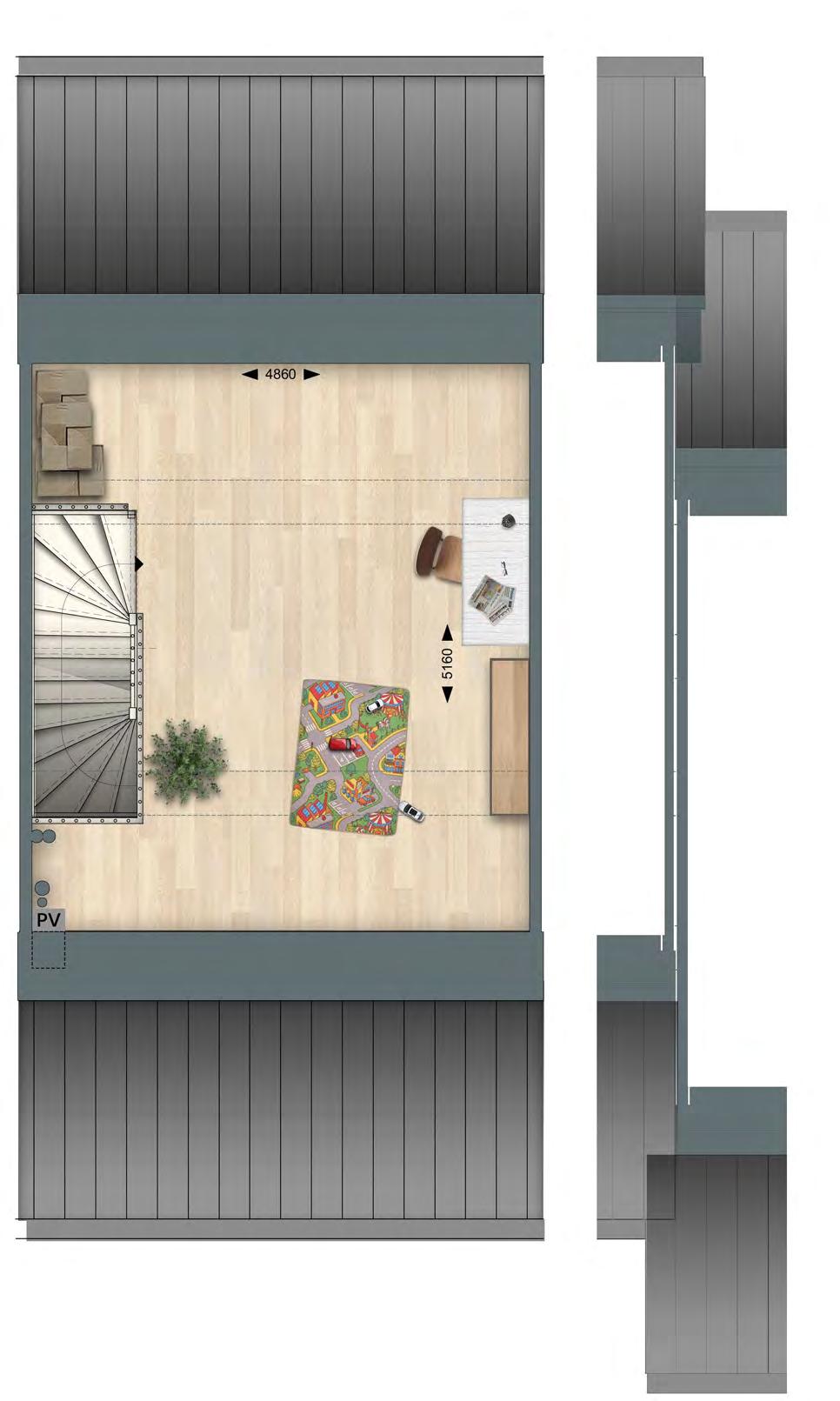 Plattegrond 2 e verdieping, type A Plattegrond begane grond, type B