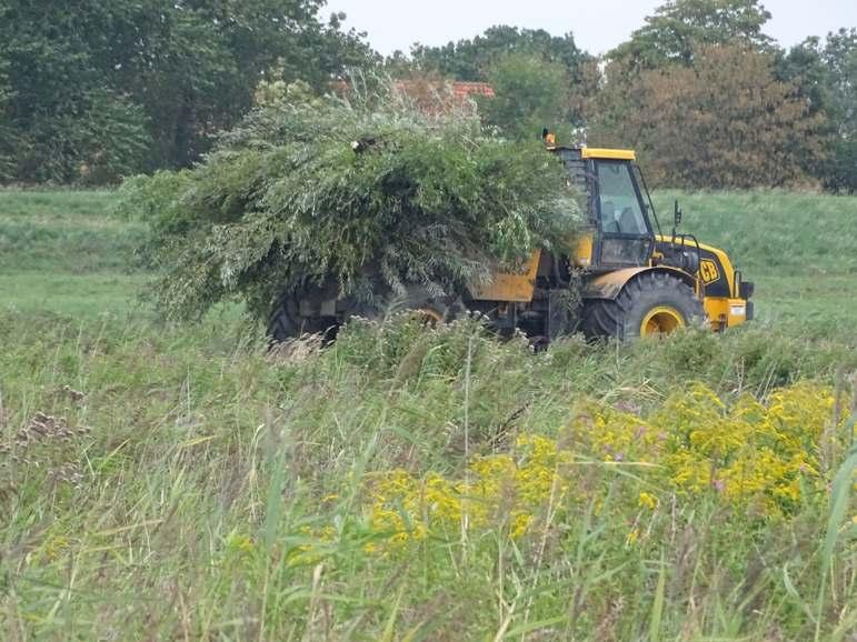 Firma Zwart was enkele weken druk met het verwijderen van bomen en struiken en het graven van slenken die met