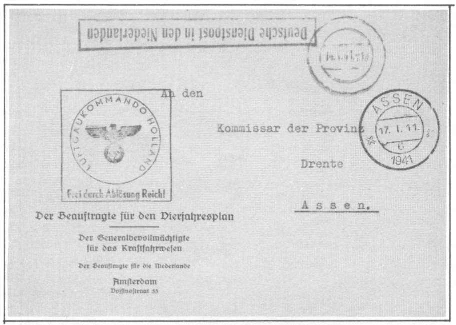 afhalen. Was er in een plaats, waar de brief naar toe moest, geen Abholstelle, dan werd de post aan de Nederlandse PTT gegeven, die de post dan ter bestemde plaatse moest afleveren.