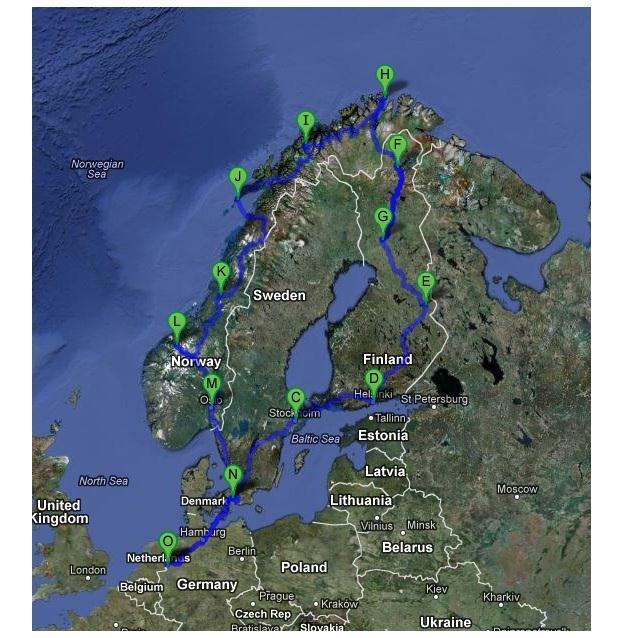 Met een eigen auto in 13 dagen heen en terug naar de Noordkaap in Noorwegen