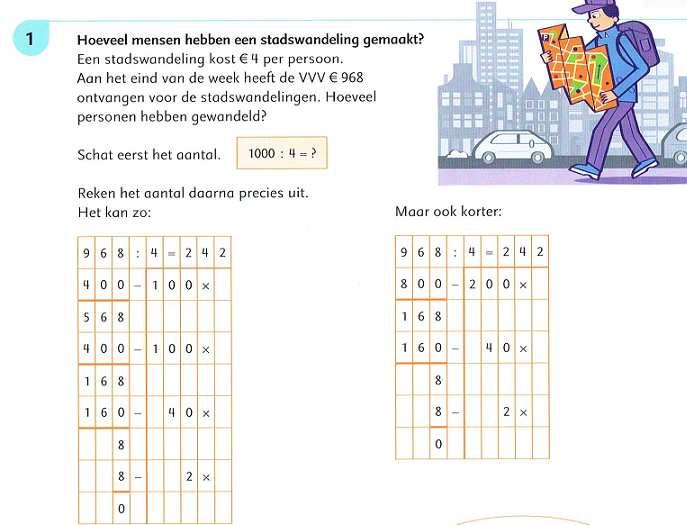 In groep 7 gaan de kinderen werken met een happenschema. Hierbij kunnen de kinderen een hulpschema maken. Hierbij werken ze vooral op inzicht.