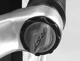 MAINTENANCE DE LA SUSPENSION Pour les fourches suspendues avec ressort en acier, vous pouvez adapter la dureté de la suspension à votre poids à l'aide d'un bouton rotatif.