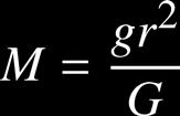 Met deze formule kunnen we de massa van de aarde bepalen.