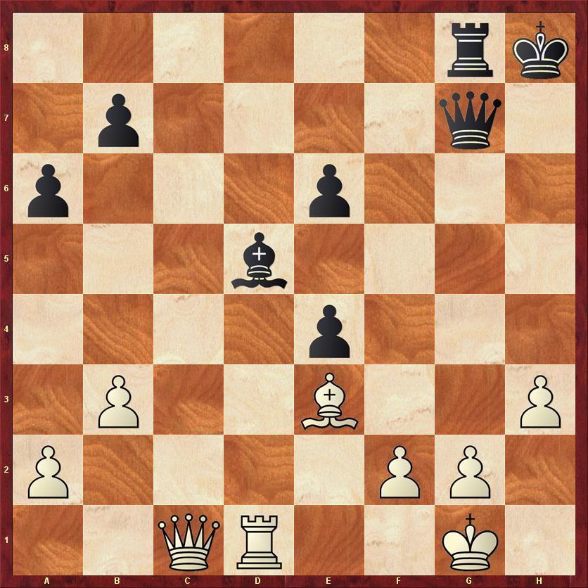 Jeugdschaak Deze stelling is ontleend, uit een jeugdschaak boek uit 1950 van Euwe en Eggink. In deze stelling dreigt zwart mat op g2. vraag: Kan wit deze dreiging opvangen.