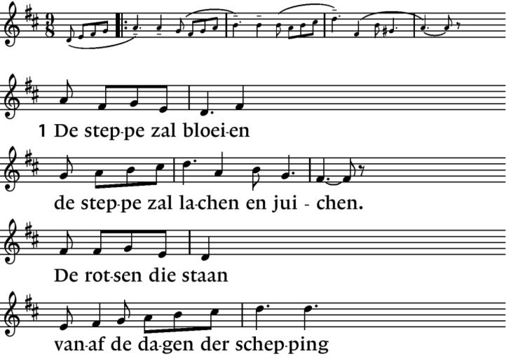 NLB Lied 608 608:2 De ballingen keren zij keren met blinkende schoven. Die gingen in rouw tot aan de einden der aarde één voor één, en voorgoed die keren in stoeten.