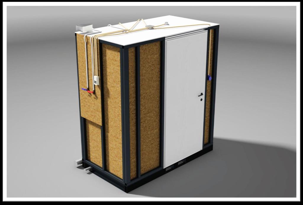 Model: Diensten: Document: SANU STANDARD Levering van prefab badkamers badkamerinterieur Badkamerconstructie frame en vloerdeel Voor een 3D tour en onderdelenoverzicht van de SANU STANDARD badkamer,