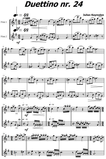 Muziekvoorbeelden Fluit voorbeeldblad 6 nr. uitgifte 10.