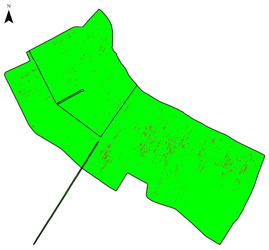 Figuur 6.6 Knelpunten waterbezwaar variant B per functie In onderstaande tabel is samengevat in welk peilvak knelpunten voorkomen en op welke vorm van landgebruik deze betrekking hebben. Tabel 6.