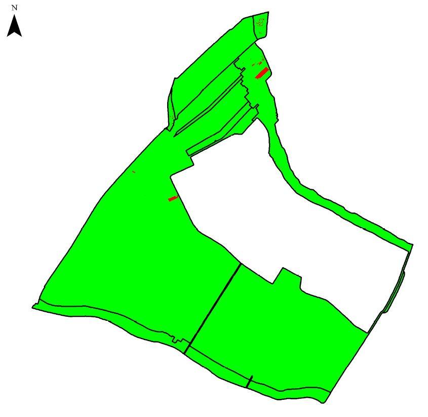 7.3.3 Wateropgave variant B Knelpunten Op basis van de peilvakindeling en het peilvoorstel is het getoetst aan de normen voor wateroverlast.