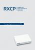 RXCP REGELAAR MET PI REGELING. Montage & gebruiksvoorschriften