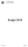 Budget 2018 AGB Westerlo budget 2018
