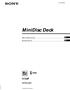 (2) MiniDisc Deck. Gebruiksaanwijzing. Bruksanvisning TM S200 MDS-LSA Sony Corporation