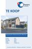 TE KOOP. Burgemeester Dohmenstraat 24, Meerssen. Bouwjaar : 1970 Woon opp. : 134 m 2 Perceel opp. : 292 m 2 Inhoud : 478 m 3