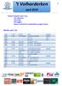t Volharderken april 2019 Inhoud: Kalender april / mei Info algemeen Info jeugd Info joggers Datums interclub en wedstrijden op eigen terrein