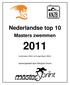 Nederlandse top 10. Masters zwemmen. samengesteld door Margriet Grove. korte baan (25m) en lange baan (50m)