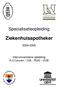 Specialisatieopleiding. Ziekenhuisapotheker. Interuniversitaire opleiding K.U.Leuven - UIA - RUG - VUB