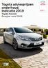 Toyota adviesprijzen onderhoud; indicatie 2019 Toyota Avensis Bouwjaar vanaf 2008