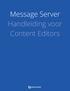 Message Server Handleiding voor Content Editors