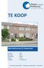 TE KOOP. Niels Bohrstraat 10, Maastricht. Bouwjaar : 1961 Woon opp. : 80 m 2 Perceel opp. : 168 m 2 Inhoud : 375 m 3