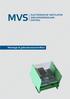 MVS SNELHEIDSREGELAAR, DIN-RAIL. Montage & gebruiksvoorschriften