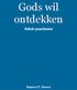 Gods wil ontdekken. Enkele penschetsen. Raymond R. Hausoul