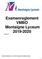 Examenreglement VMBO Montaigne Lyceum