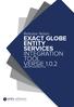 EXACT GLOBE ENTITY SERVICES INTEGRATION TOOL VERSIE 1.0.2