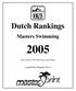 Dutch Rankings. Masters Swimming. compiled by Margriet Grove. short course (25m) and long course (50m)