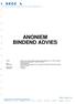 ANONIEM BINDEND ADVIES