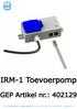 IRM-1 Toevoerpomp. GEP Artikel nr.: