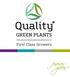 Quality Green Plants. Vier belangrijke groene producten bij de bron inkopen