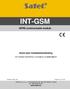 INT-GSM. GPRS communicatie module. Quick start installatiehandleiding. De volledige handleiding is verkrijgbaar op