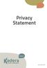 Privacy Statement kadera.nl versie sept 2019
