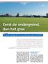 Eerst de ondergrond, dan het gras