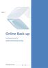 Pagina 1. Online Back up. Webcreating Easy Back Up GEBRUIKERSHANDLEIDING. Webcreating IT Services 1