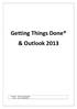 Getting Things Done & Outlook 2013