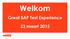 Welkom. Great SAP Test Experience. 23 maart 2015