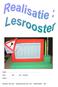 Naam:. Datum :.. Realisatie : lesrooster afstudeerproject 2010-2011 Steffi Dekinder KHL